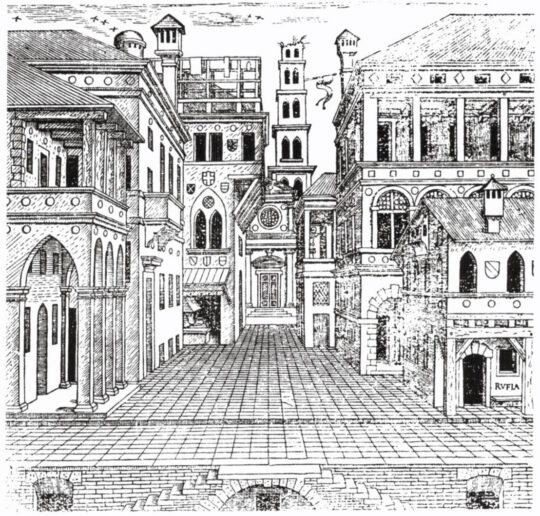 Comic Stage. Sebastiano Serlio, 1545