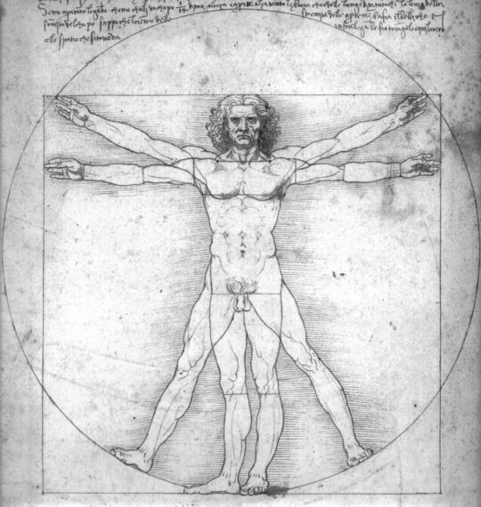 Leonardo Da Vinci, Le proporzioni del corpo umano secondo Vitruvio (1490)